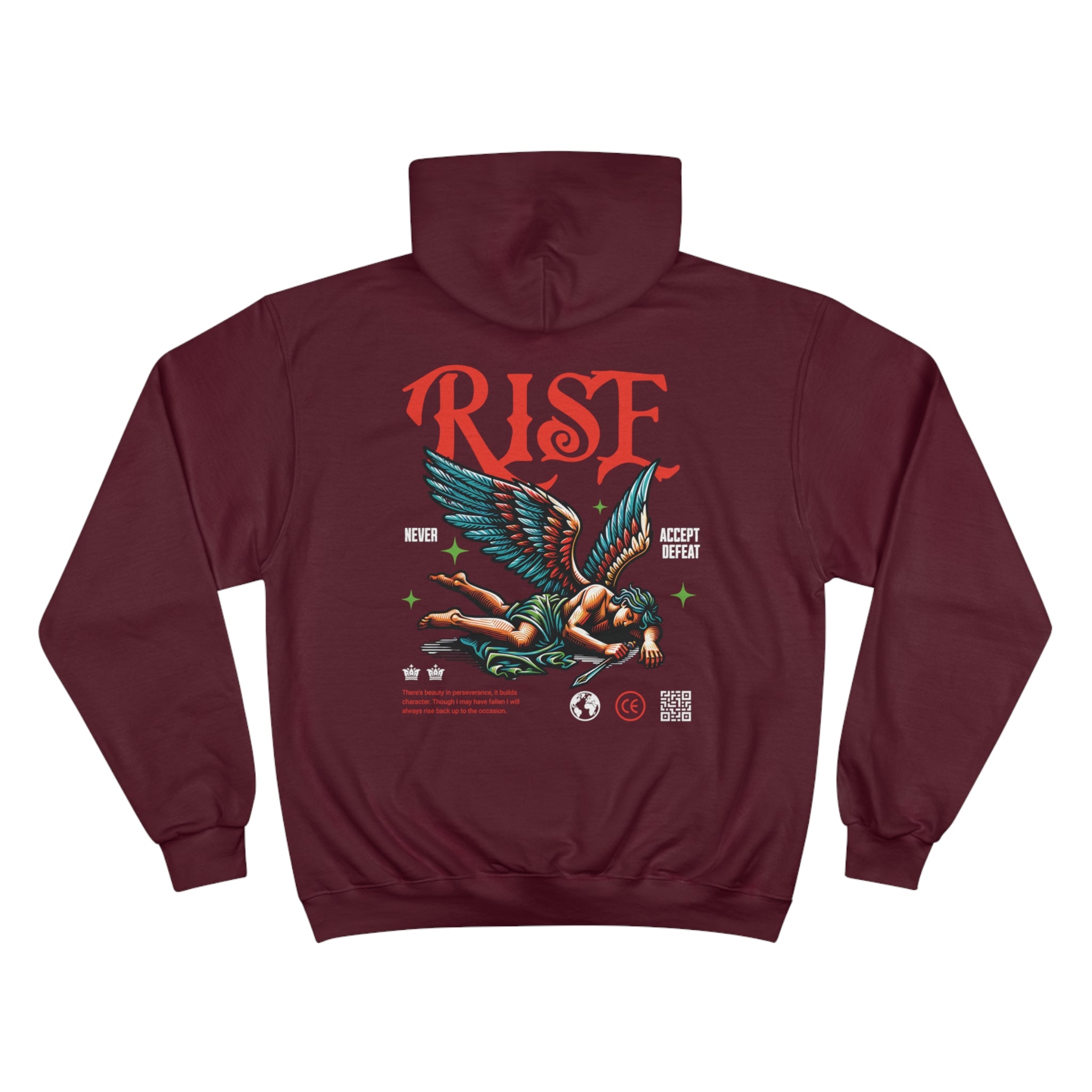 Men's Printed Hoodie | Unisex Rise Champion Hoodie | We Are Royalty