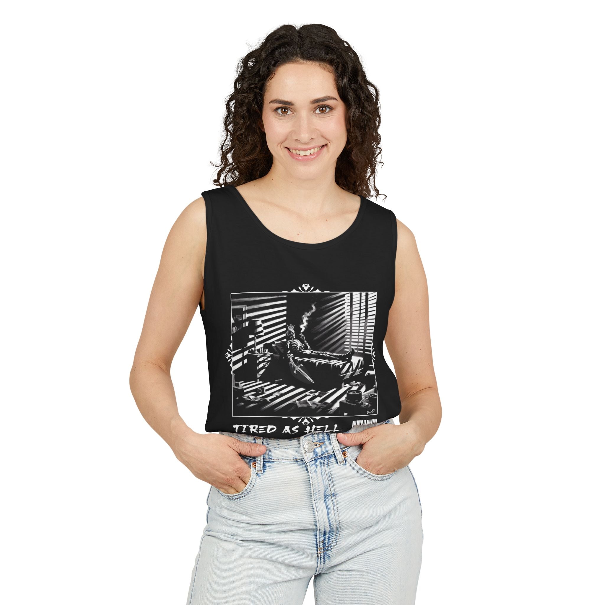 Unisex Tired As Hell Tank Top